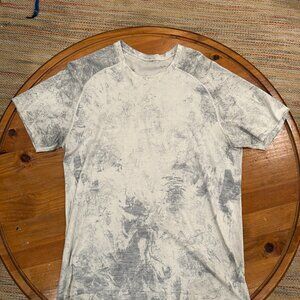 Lululemon White/ Grey Metal Vent Tee